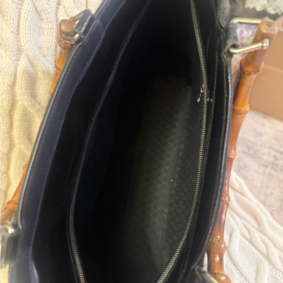 Gucci Black Shoulder Bag with Bamboo Handle with COA - Picture 8 of 11